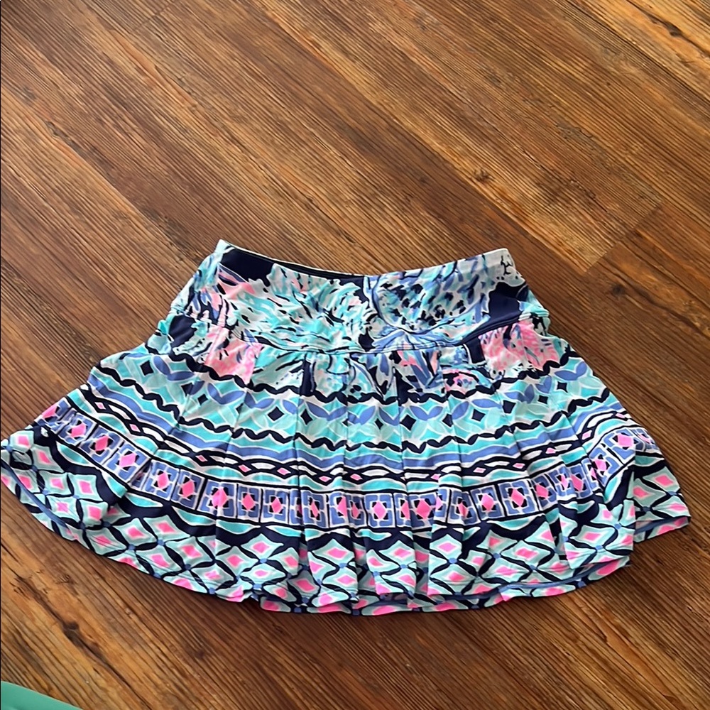 Patterned Blue and Pink Women's Skirt